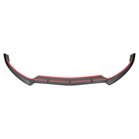 Spec-D Tuning 15-18 Mercedes Benz W205 Front Bumper Lip Glossy Black With Red Trim LPF-BW20515GB-RD-PQ